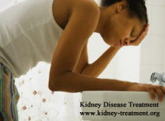 Why patients often feel nausea with chronic kidney disease