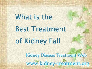 What is the Best Treatment of Kidney Fall
