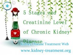 5 Stages and Creatinine Level of Chronic Kidney Disease