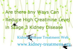 Stage 3 Kidney Disease,High Creatinine Level,Ways Can Reduce High Creatinine Level in Stage 3 Kidney Disease