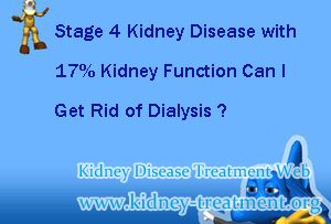 Stage 4 Kidney Disease with 17% Kidney Function Can I Get Rid of Dialysis