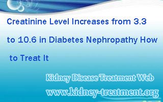 Creatinine Level Increases from 3.3 to 10.6 in Diabetes Nephropathy How to Treat It