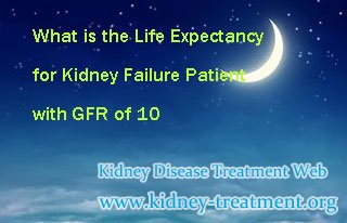 What is the Life Expectancy for Kidney Failure Patient with GFR of 10