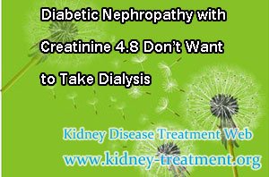 Diabetic Nephropathy with Creatinine 4.8 Don’t Want to Take Dialysis