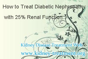 How to Treat Diabetic Nephropathy with 25% Renal Function