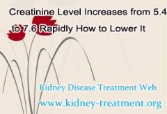 Creatinine Level Increases from 5.4 to 7.6 Rapidly How to Lower It