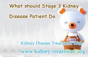 What should Stage 3 Kidney Disease Patient Do