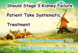 Should Stage 3 Kidney Failure Patient Take Systematic Treatment