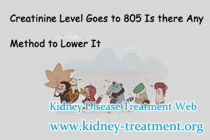 Creatinine Level Goes to 805 Is there Any Method to Lower It