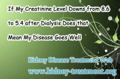 If My Creatinine Level Downs from 8.6 to 5.4 after Dialysis Does that Mean My Disease Goes Well