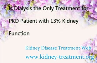Is Dialysis the Only Treatment for PKD Patient with 13% Kidney Function