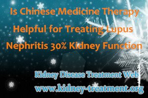 Is Chinese Medicine Therapy Helpful for Treating Lupus Nephritis with 30% Kidney Function