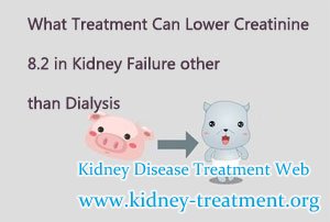 What Treatment Can Lower Creatinine 8.2 in Kidney Failure other than Dialysis