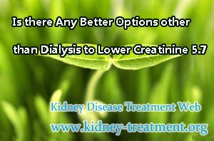 Is there Any Better Options other than Dialysis to Lower Creatinine 5.7