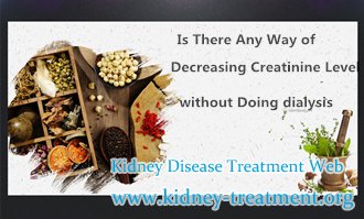 Is There Any Way of Decreasing Creatinine Level without Doing dialysis