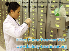 Kidney Function 26%, Is There Any Natural Treatment to Reverse