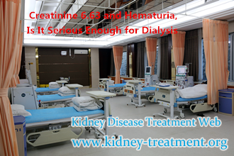 Creatinine 6.63 and Hematuria, Is It Serious Enough for Dialysis