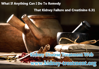 What If Anything Can I Do To Remedy That Kidney Failure and Creatinine 6.31