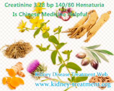 Creatinine 3.28 bp 140/80 Hematuria Is Chinese Medicine Helpful