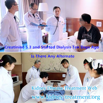 Creatinine 5.3 and Started Dialysis Ten Days Ago Is There Any Alternate