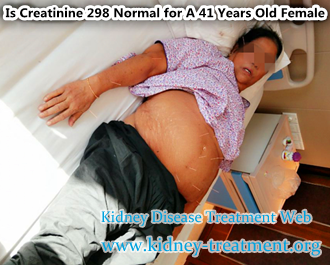 Is Creatinine 298 Normal for A 41 Years Old Female